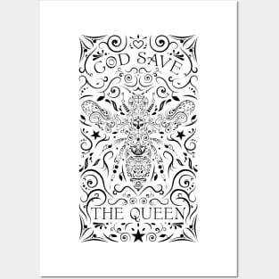 god save the queen bee Posters and Art